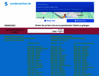 sonderzeichen.de screenshot