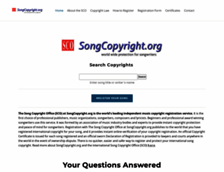 songcopyright.org screenshot