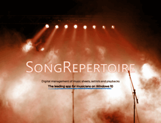 songrepertoire.com screenshot