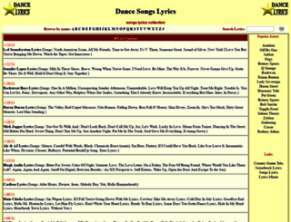 songs.dance-lyrics.com screenshot