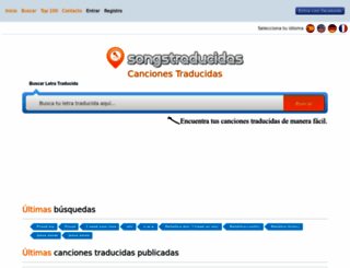 songstraducidas.com screenshot