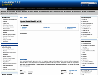 sonic-robo-blast-2.sharewarejunction.com screenshot