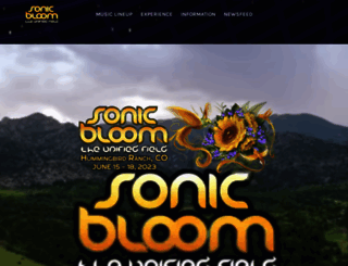 sonicbloomfestival.com screenshot
