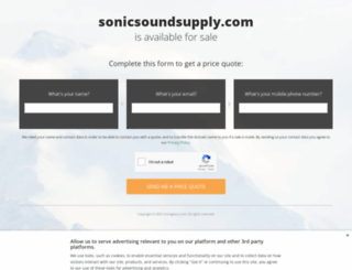 sonicsoundsupply.com screenshot