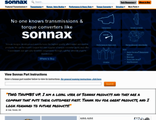 sonnax.com screenshot