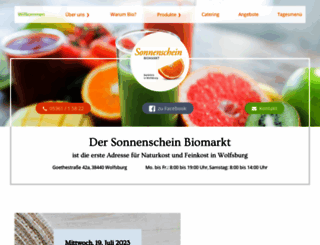 sonnenschein-biomarkt.de screenshot