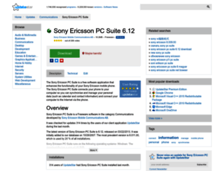 sony-ericsson-pc-suite.updatestar.com screenshot