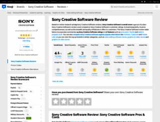 sonycreativesoftware.knoji.com screenshot