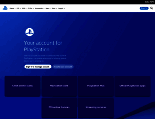 sonyentertainmentnetwork.com screenshot