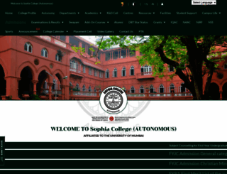sophiacollegemumbai.com screenshot