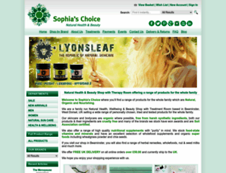 sophiaschoice.co.uk screenshot