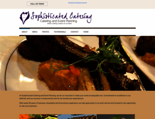 sophisticatedcatering.com screenshot
