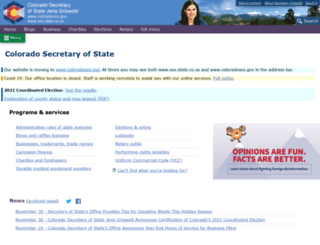 sos.state.co.us screenshot