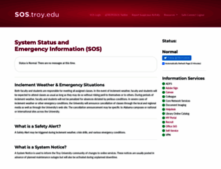 sos.troy.edu screenshot