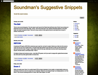 soundmanssnippets.blogspot.com screenshot