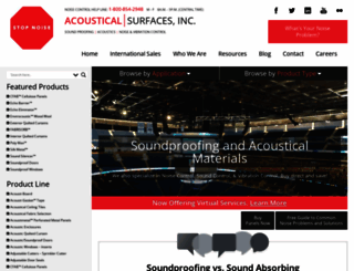 soundproofing.acousticalsurfaces.com screenshot