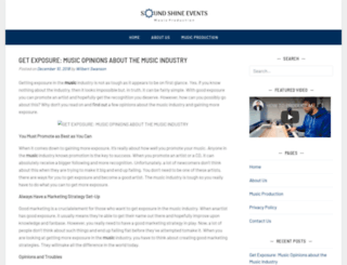 soundshineevents.com screenshot