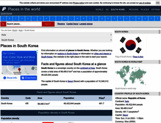 south-korea.places-in-the-world.com screenshot