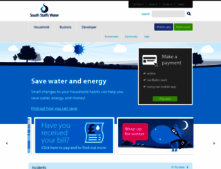 south-staffs-water.co.uk screenshot