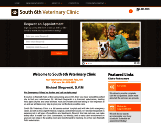 south6thvetclinic.com screenshot