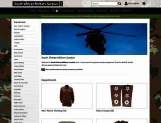 southafricanmilitarysurplus.co.za screenshot