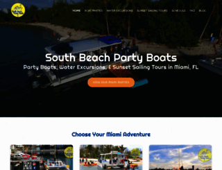 southbeachpartyboats.com screenshot