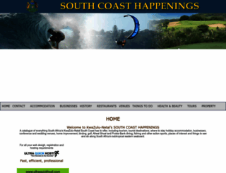 southcoasthappenings.co.za screenshot
