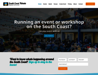 southcoasttickets.com.au screenshot