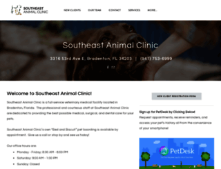 southeastanimalclinic.com screenshot