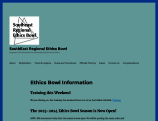southeastregionalethicsbowl.org screenshot