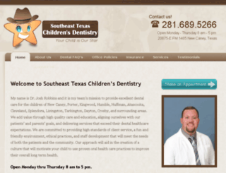 southeasttexaschildrensdentistry.com screenshot