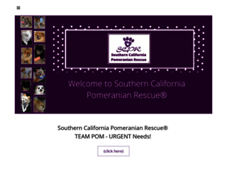 southerncaliforniapomeranianrescue.org screenshot
