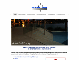 southerncrossframelessglass.com.au screenshot