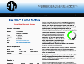southerncrossmetals.com.au screenshot
