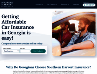 southernharvestinsurance.com screenshot