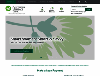 southernheritagebank.com screenshot