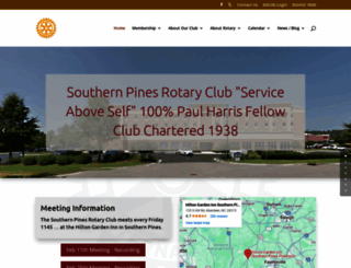 southernpinesrotary.org screenshot