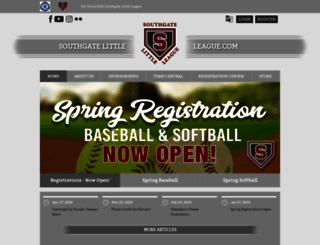 southgatelittleleague.com screenshot