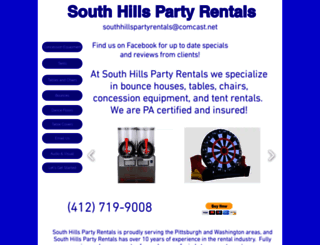 southhillspartyrentals.com screenshot