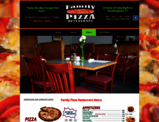 southingtonfamilypizza.com screenshot