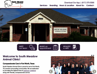 southmeadowanimalclinic.com screenshot