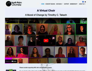 southmetrochorale.org screenshot