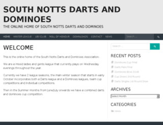 southnottsdarts.co.uk screenshot
