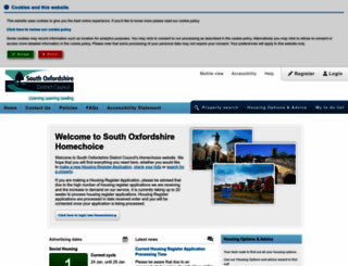 southoxfordshirehomechoice.org.uk screenshot