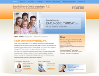 southshoreent.com screenshot