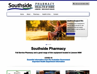 southsidehealthandhire.com.au screenshot