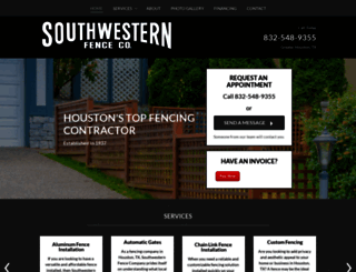 southwesternfence.com screenshot