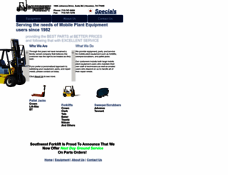 southwestforklift.com screenshot