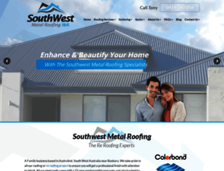 southwestmetalroofing.com.au screenshot