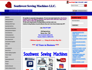 southwestsewingmachines.com screenshot